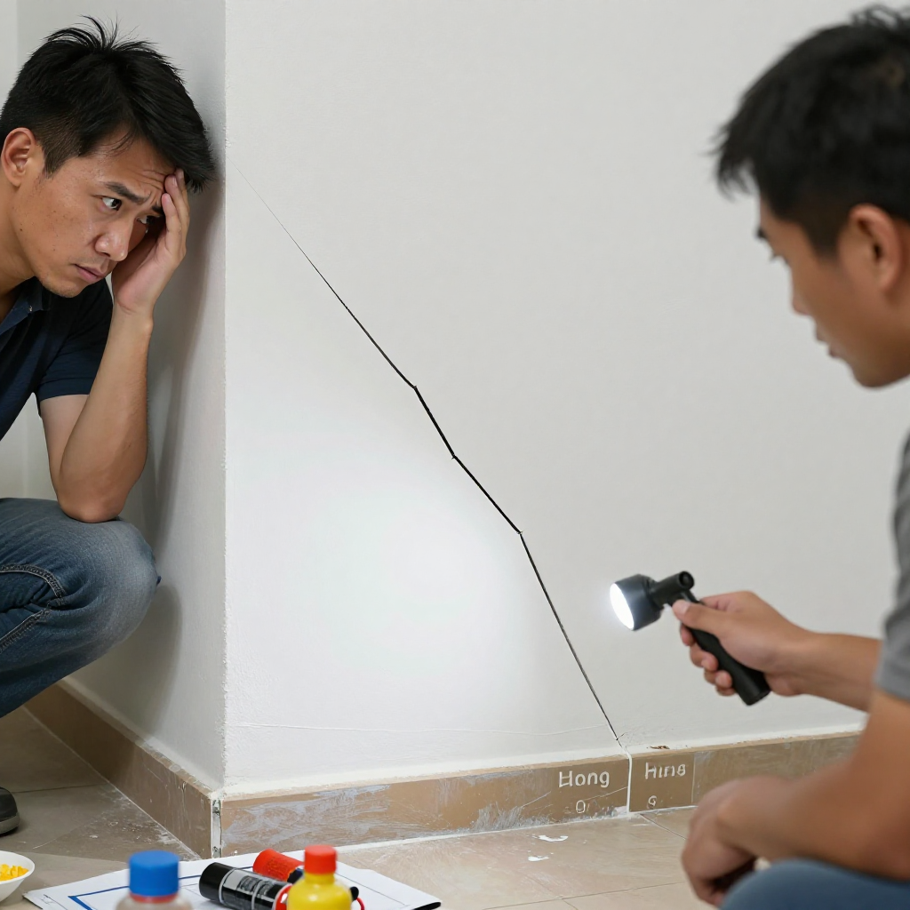 窗角裂縫觀察與修補